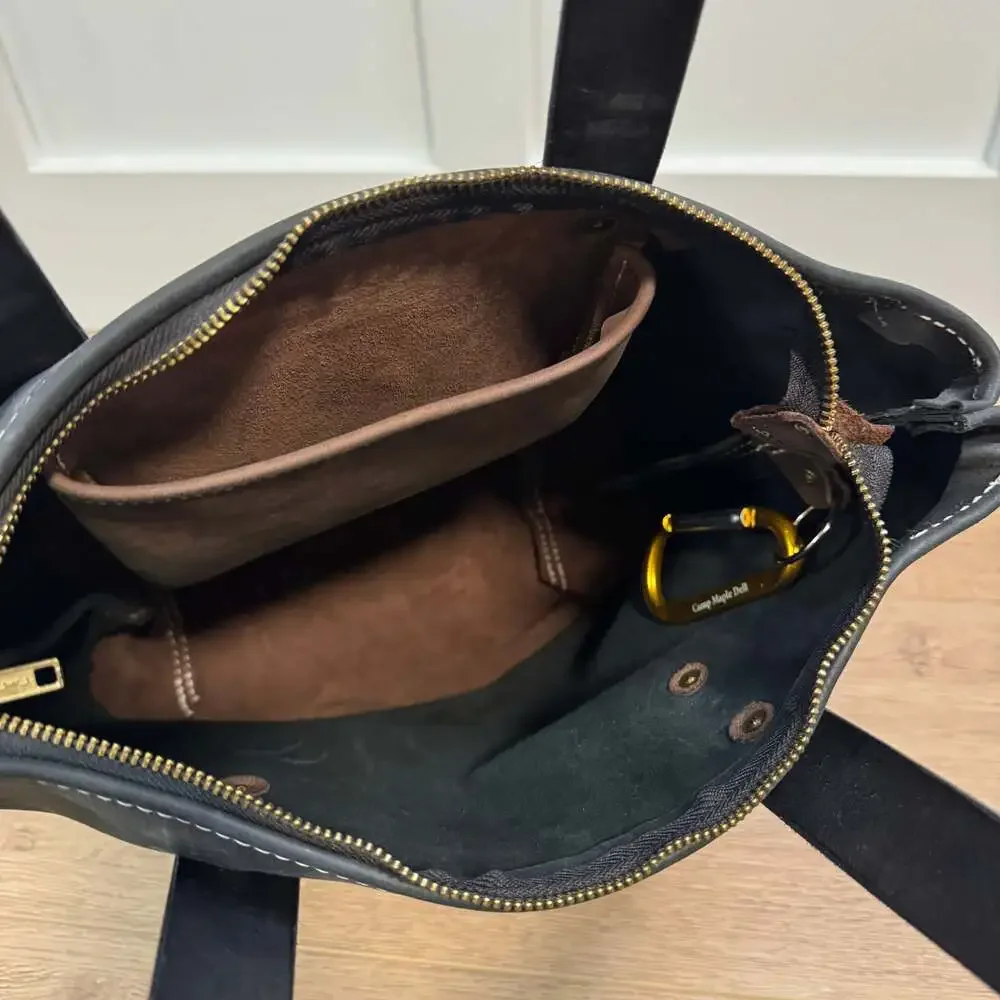 Gorgeous Handmade Leather Tote Shoulder Bag, one of a kind. - Picture 8 of 10